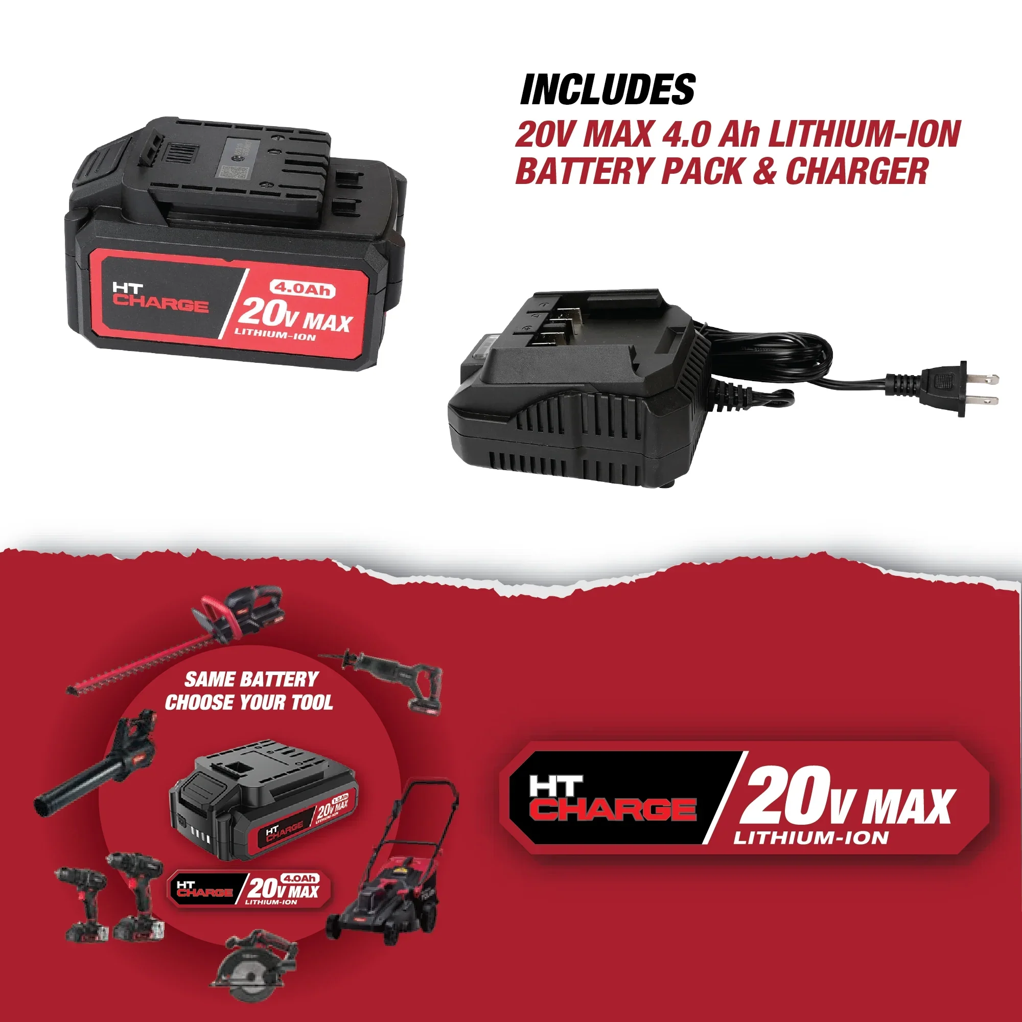 Hyper Tough 20V Max Brushless 1/2-inch High-Torque Cordless Impact Wrench with 4.0Ah Lithium-Ion Battery and Charger