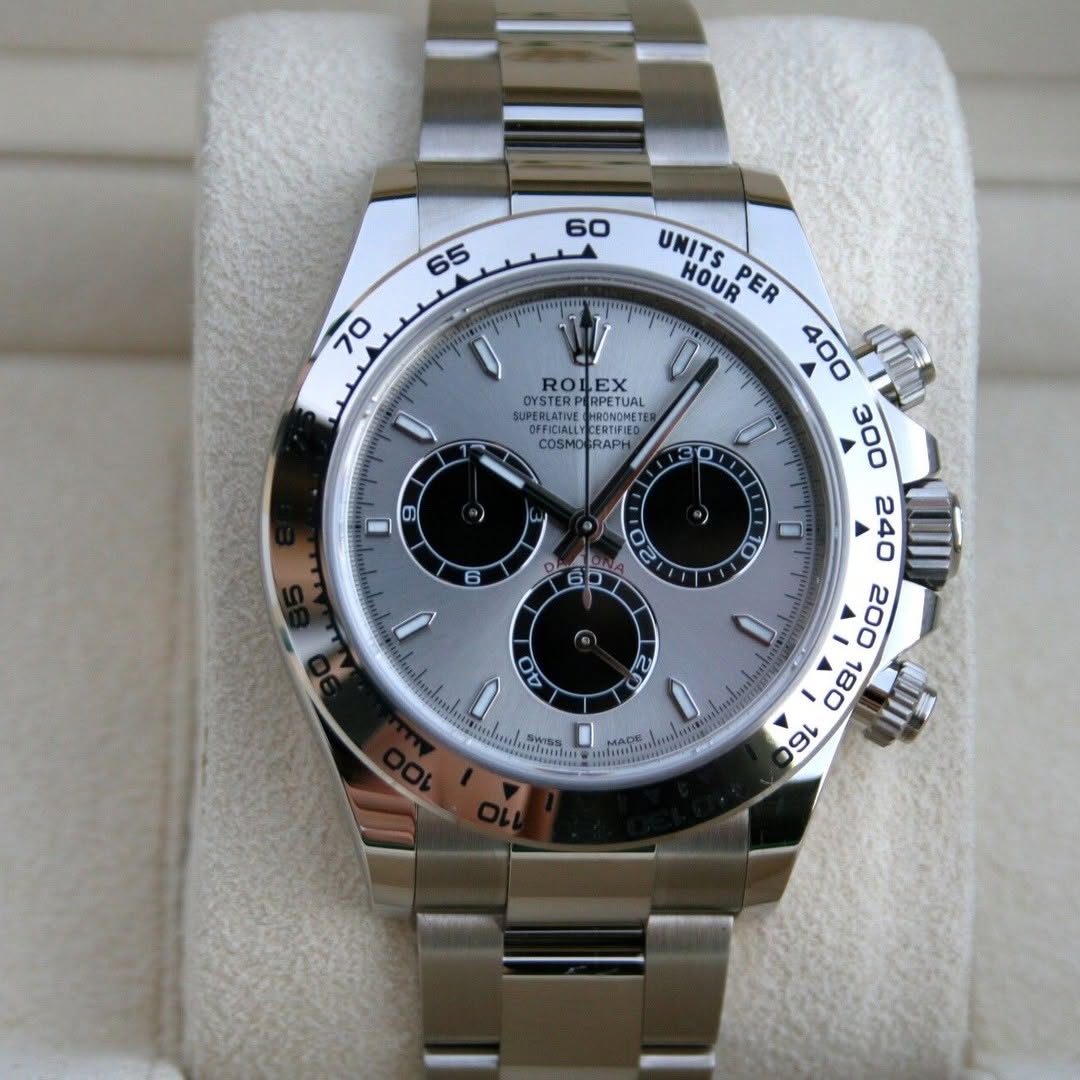 [Super Clone]Rolex Daytona 40 White Gold /Silvered/Black /Oyster  m126509-0003