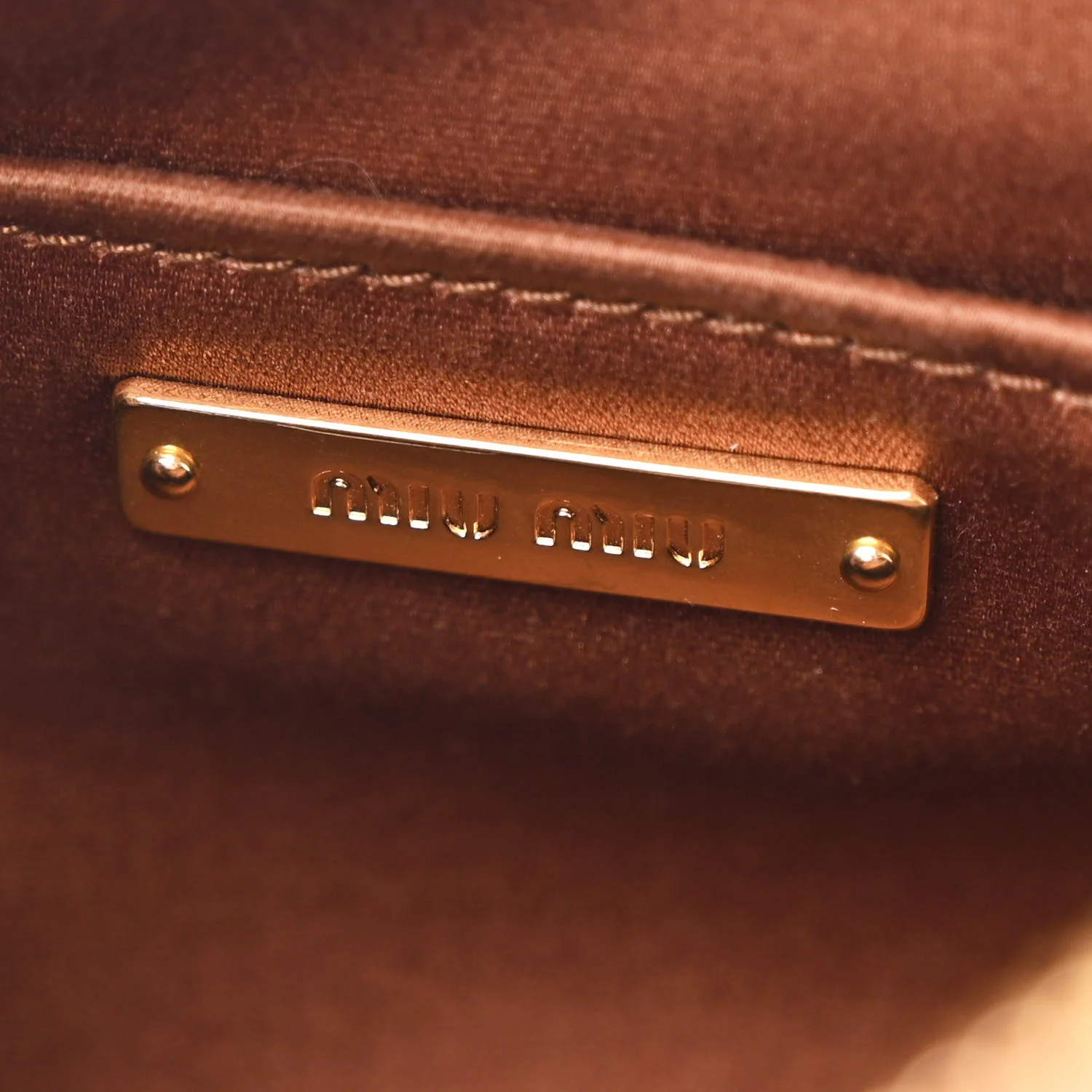 Nappa Knot Top Handle Shoulder Bag Cognac