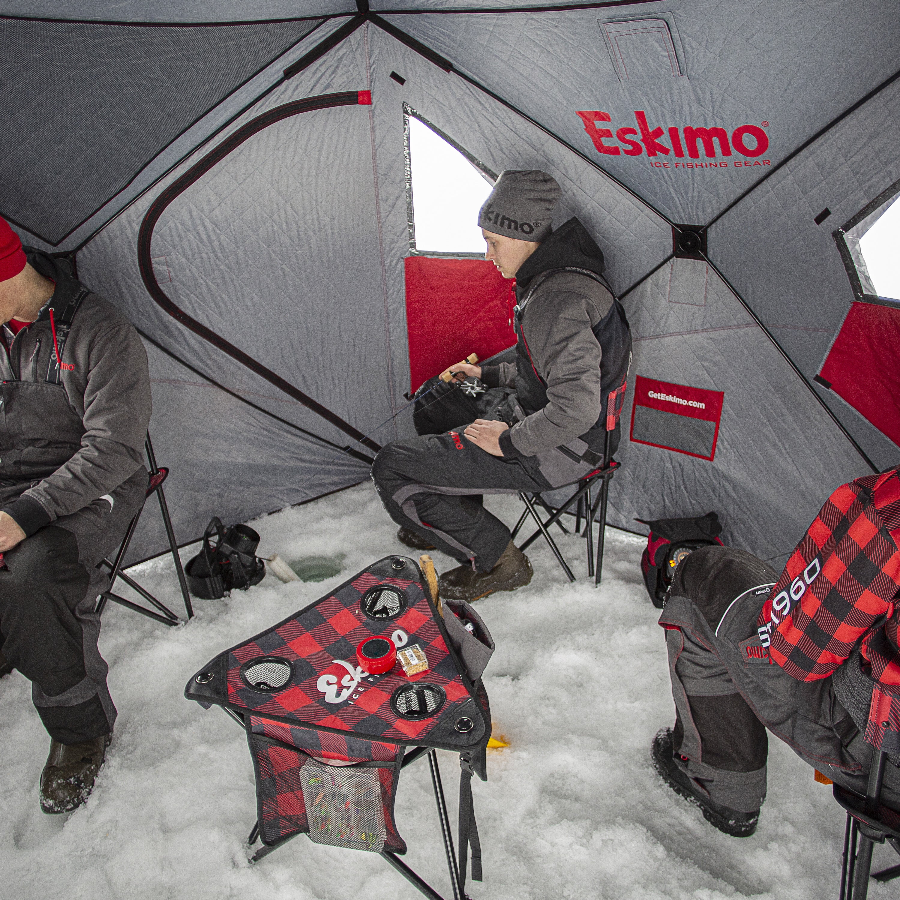 Outbreak™ 450XD, Pop-up Portable Ice Shelter, Insulated, Red/Black, 4-5 Person Capacity, 40450(4-5 Person/Red/Black) - Image 5