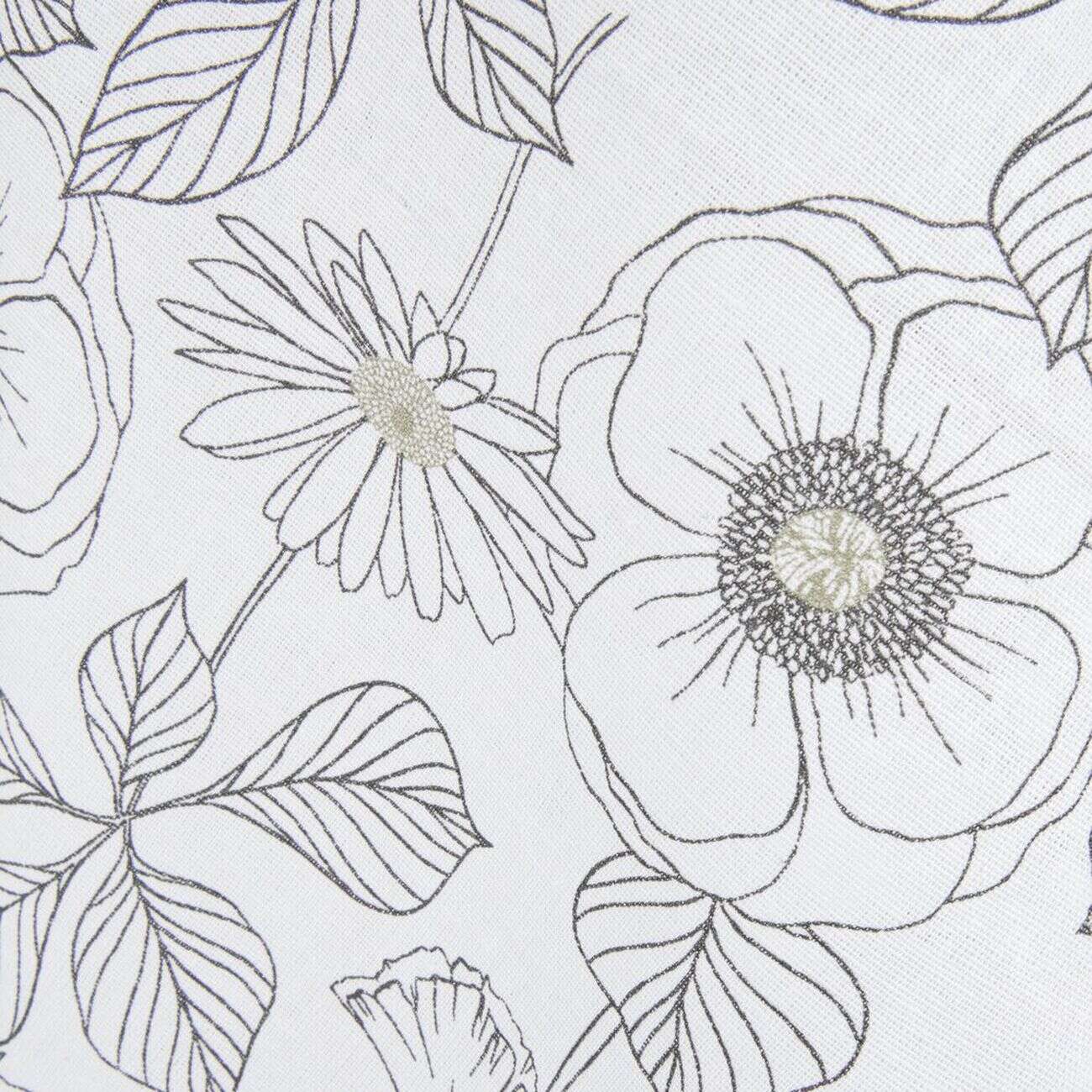 Torchon x2 coton beige motif végétal 45x65cm