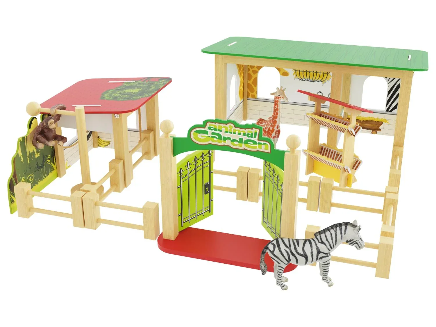 Playtive Ferme, enclos de zoo ou arbres  fes