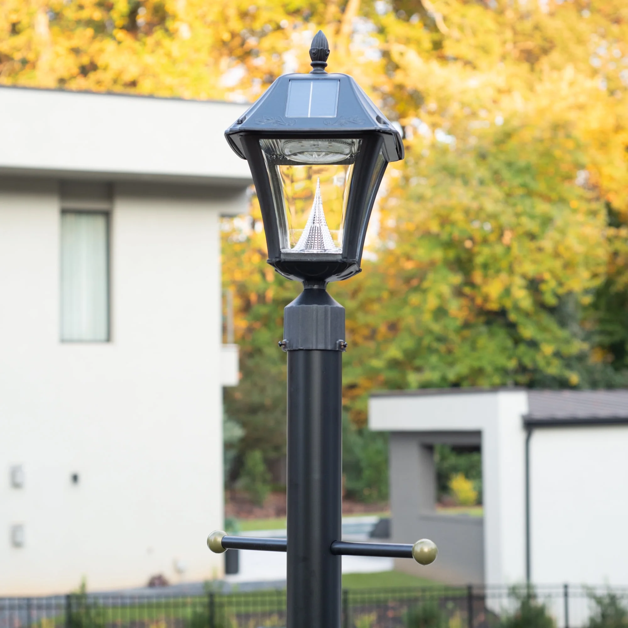 Baytown II Solar Light in Bright White- Wall/Pier/ 3 Inch Fitter Mounts Black Finish(Plastic/Other) - Image 2