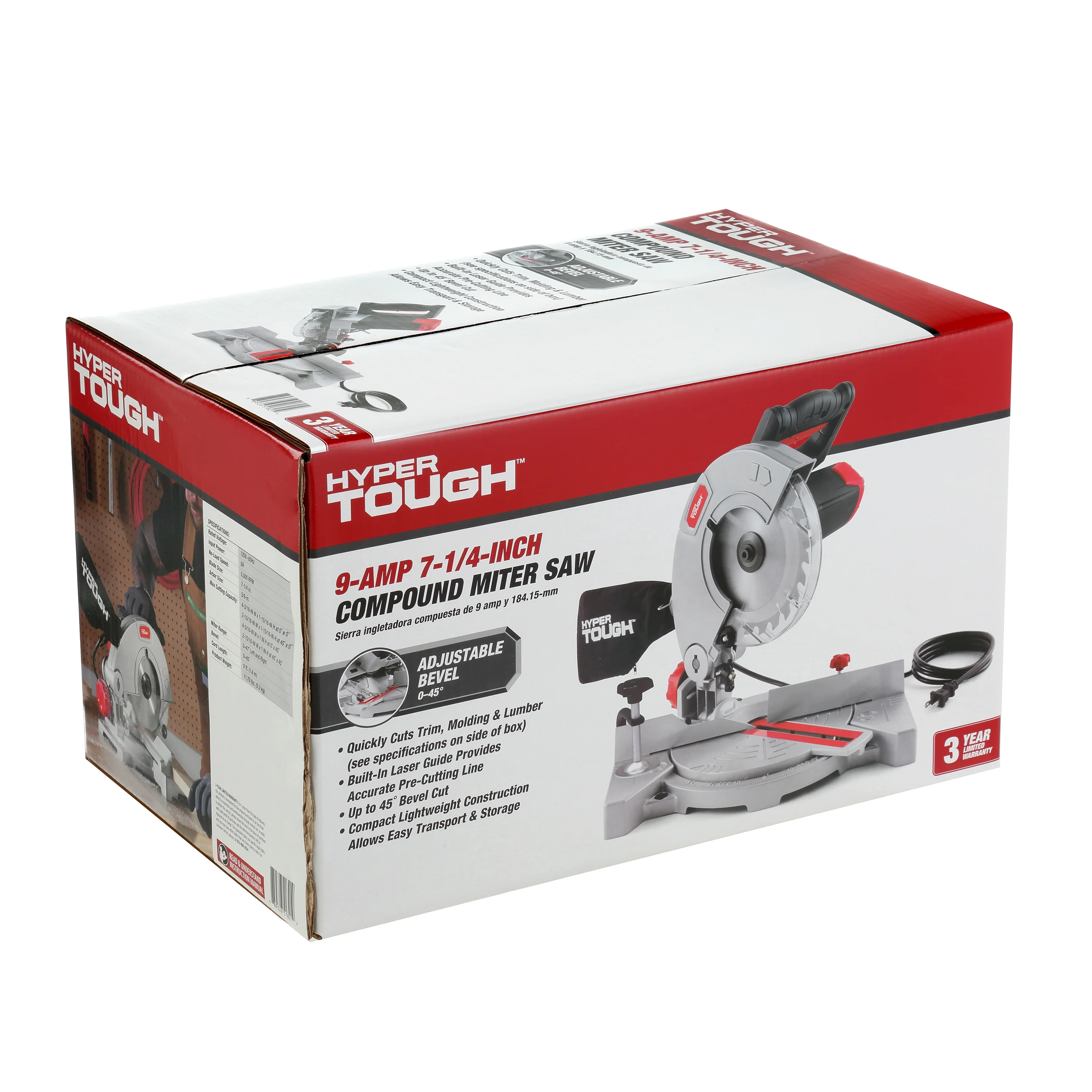 9A 7-1/4 inch Corded Compound Miter Saw, New Condition - Image 2