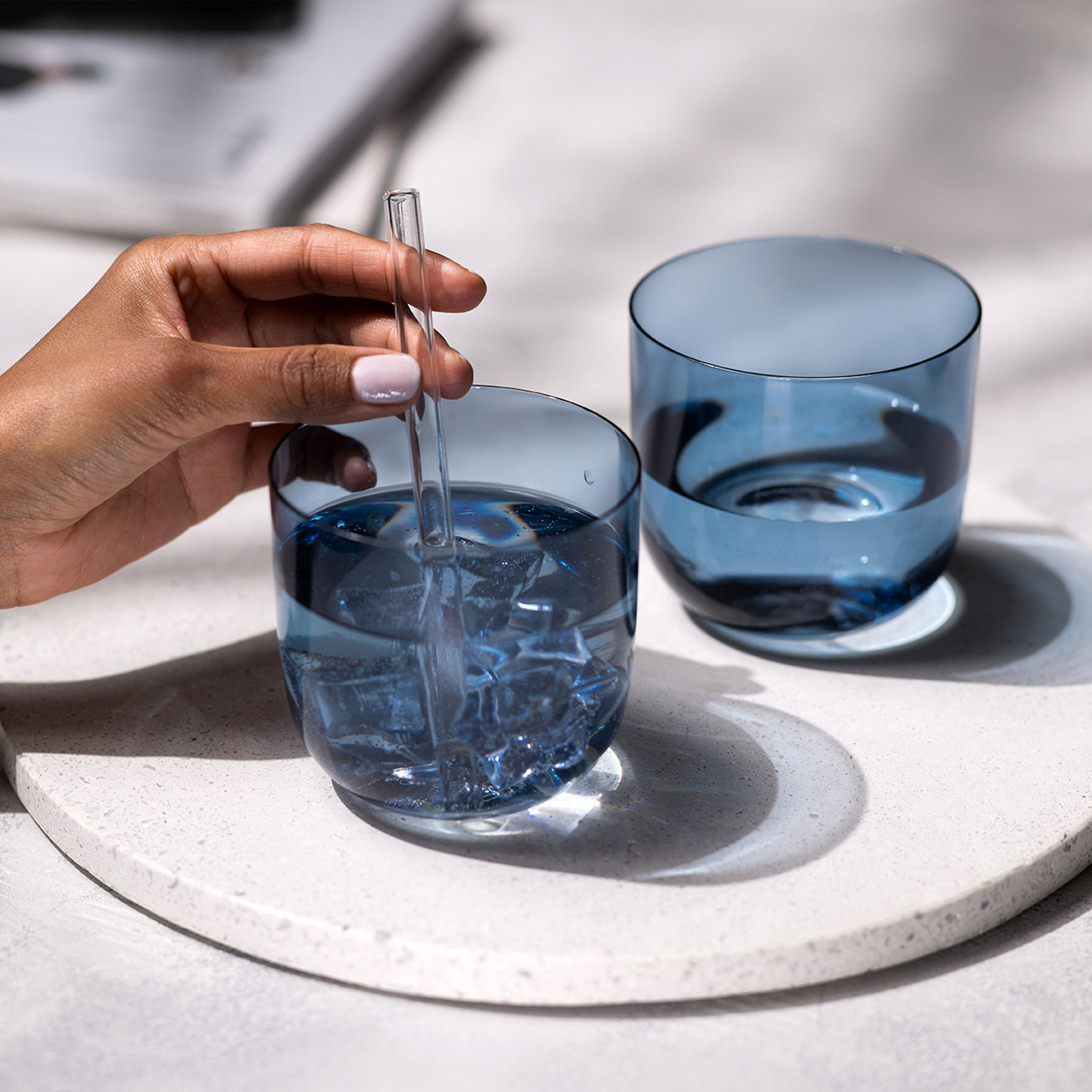 Like Glass Water glass - Blue, 6.8 oz, crystal glass