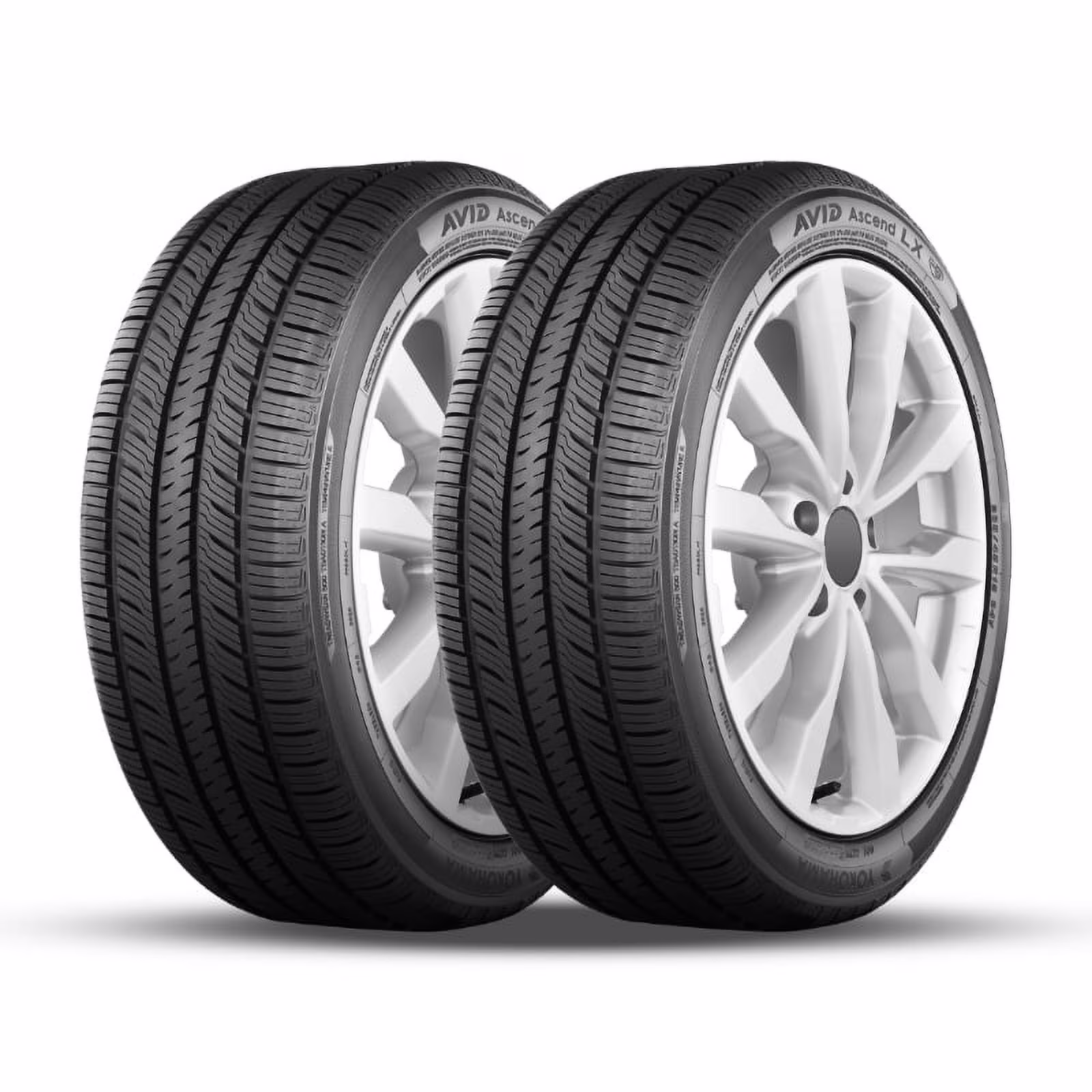 Pair of 2 Yokohama Avid Acend LX 205/65R16 95H All-Season Tires 85K Mileage Warranty 110132811 / 205/65/16 / 2056516