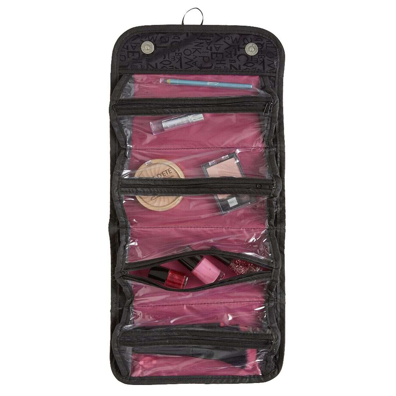 Trousse de maquillage pliable noir