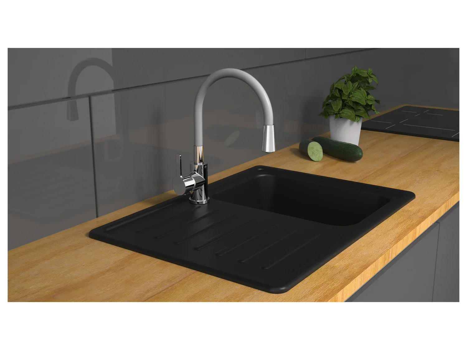 Eisl Mitigeur de cuisine Flexo, avec fonction Cold Start