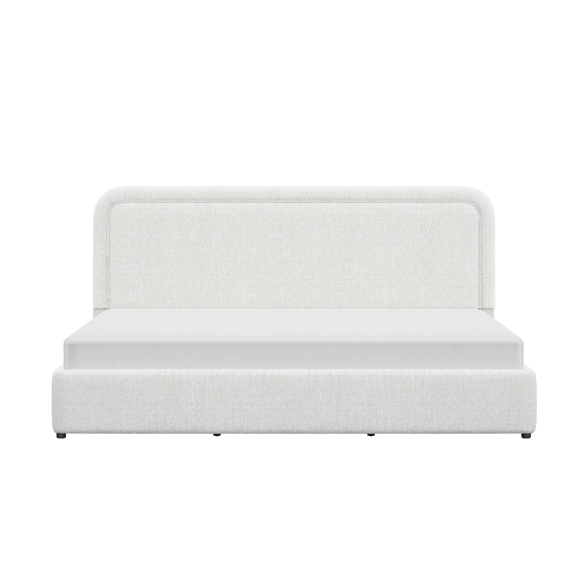 Better Homes & Gardens Juliet King Boucle Platform Bed, Ivory