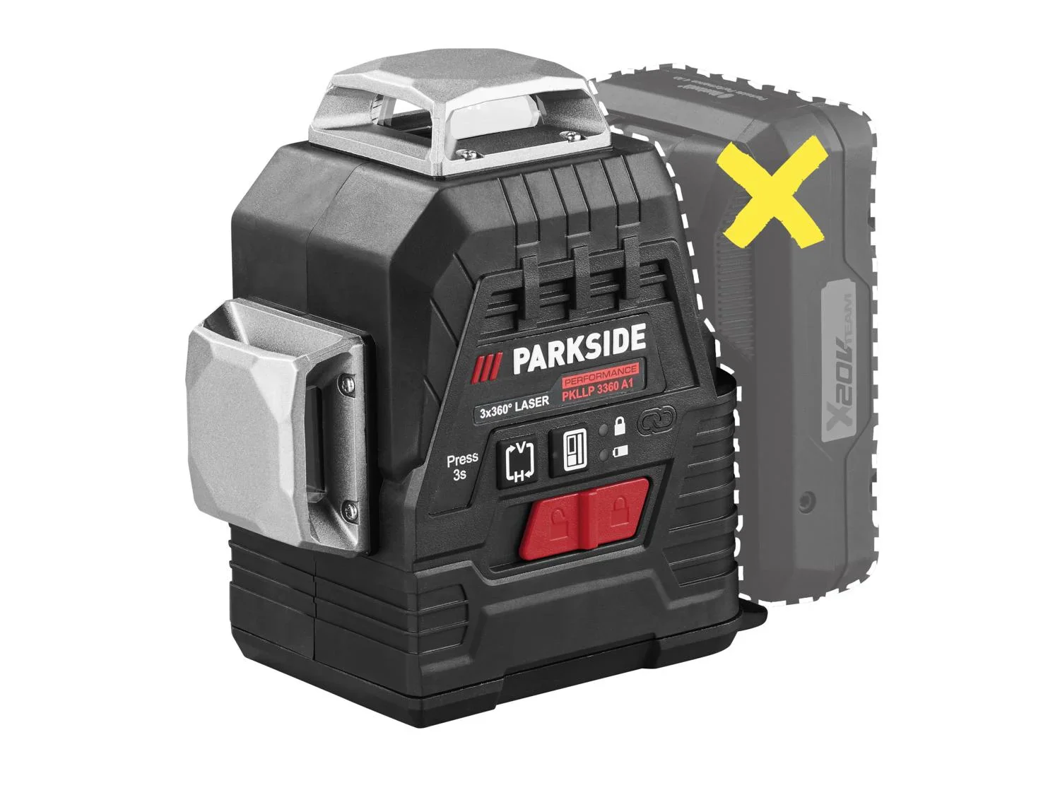 PARKSIDE PERFORMANCE Niveau laser en croix sans fil PKLLP 3360 A1