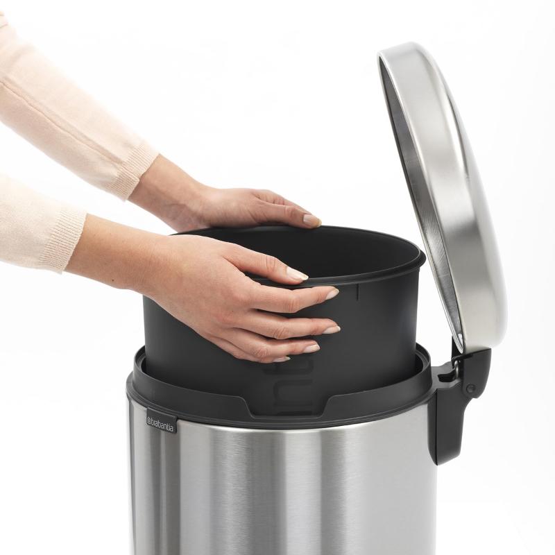 NewIcon pedalbøtte 20L børstet stål FPP
