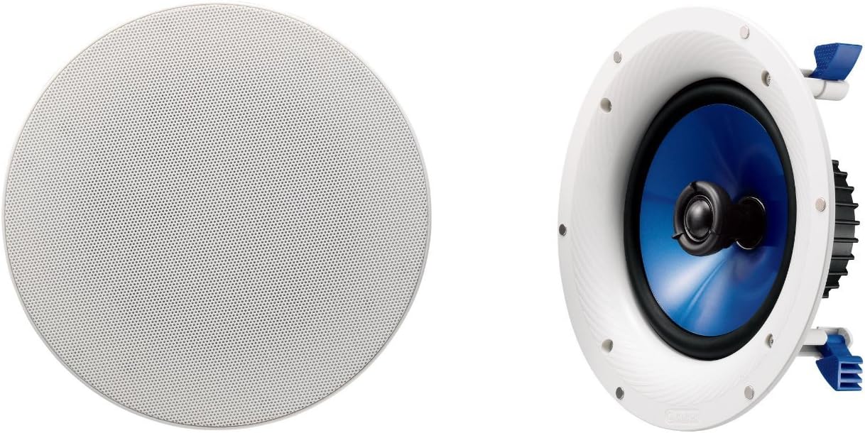 Yamaha NS-IC800 140 Watt 8-Inch 2-Way In-Ceiling Speakers - Pair (White)