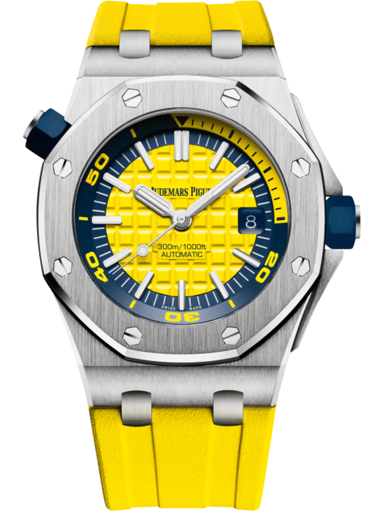 【Super Clone】Audemars Piguet OFFSHORE DIVER Yellow Dial 42mm 15710ST.OO.A051CA.01