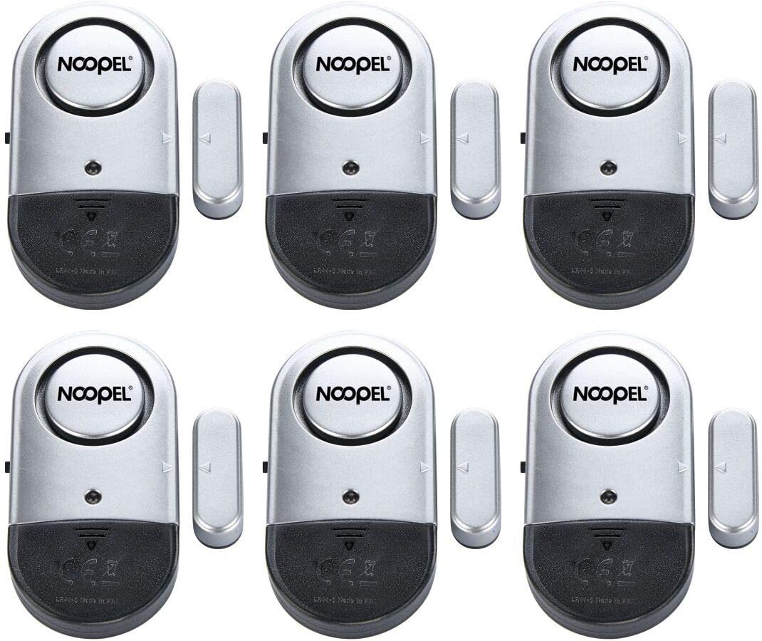 Door Alarms for Kids Safety, 6 Pack 120dB Pool Alarm Sensor for Doors and Windows, Window Alarms for Home Security, Burglar Intruder Entry Alert for Toddlers Personal Security