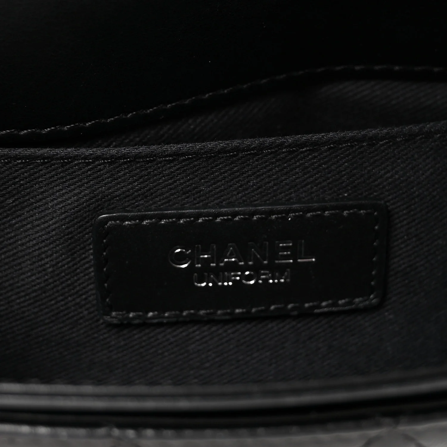Calfskin Quilted CC Uniform Flap Belt Bag Black