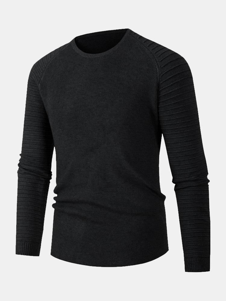 Pull à col rond et manches raglan coupe ajustée