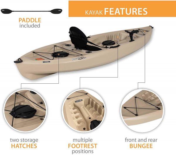 Pack de 2 kayaks de pêche Lifetime 90806 Tamarack Angler 100 C (pagaies incluses)