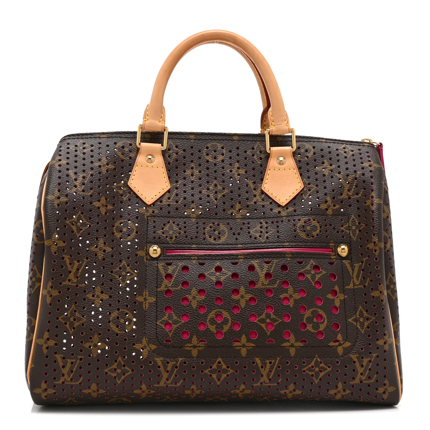 Monogram Perforated Speedy 30 Fuchsia