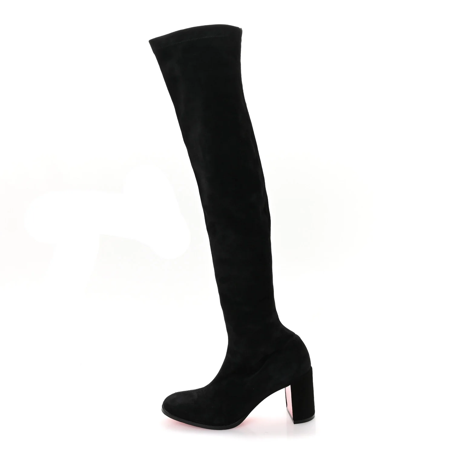 Veau Velours Stretchadoxa Botta Alta 70mm Boots 37 Black