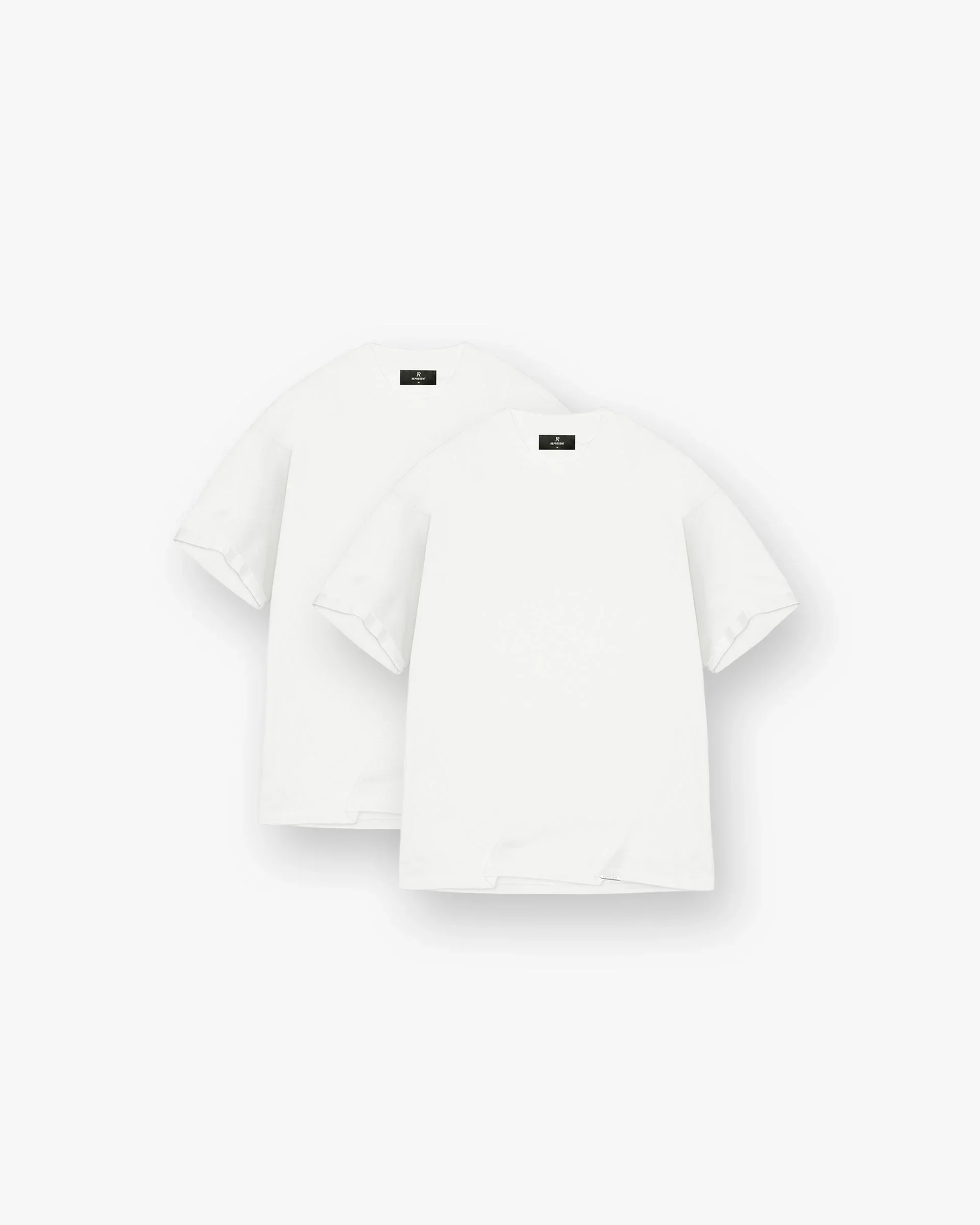 2 x Initial Oversized T-Shirt - Flat White