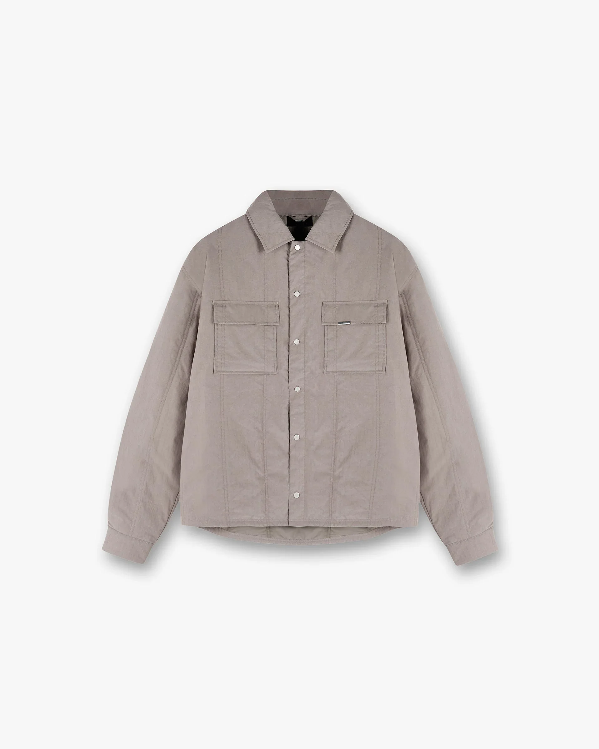Quilted Overshirt - Mid Grey