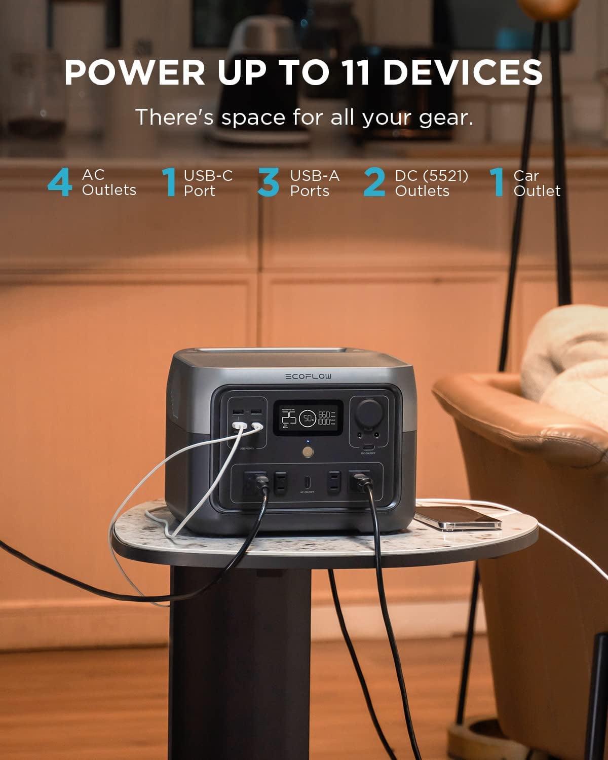 RIVER 2 Max Portable Power Station 512Wh Capacity.Solar Generator.1000W AC Output for Outdoor Camping.Home Backup.Emergency.RV.off-Grid - Image 4