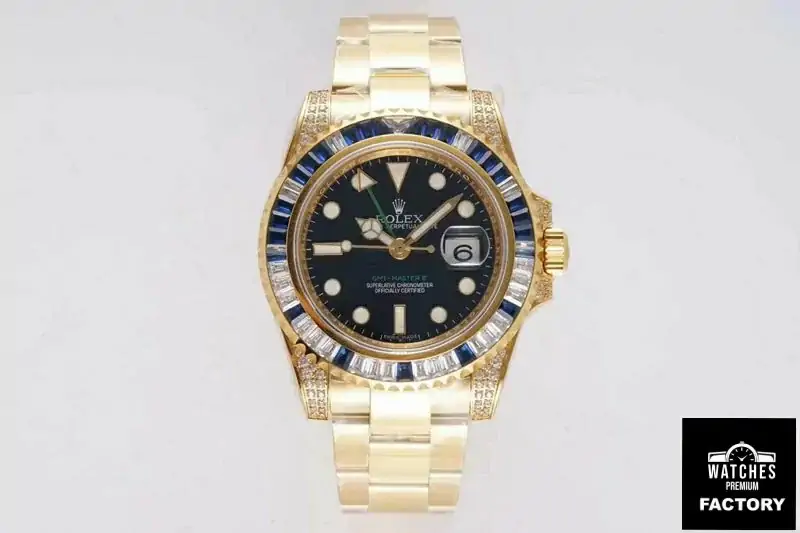 Rolex GMT Master II 116758 SAru ROF Factory Blue White Diamond