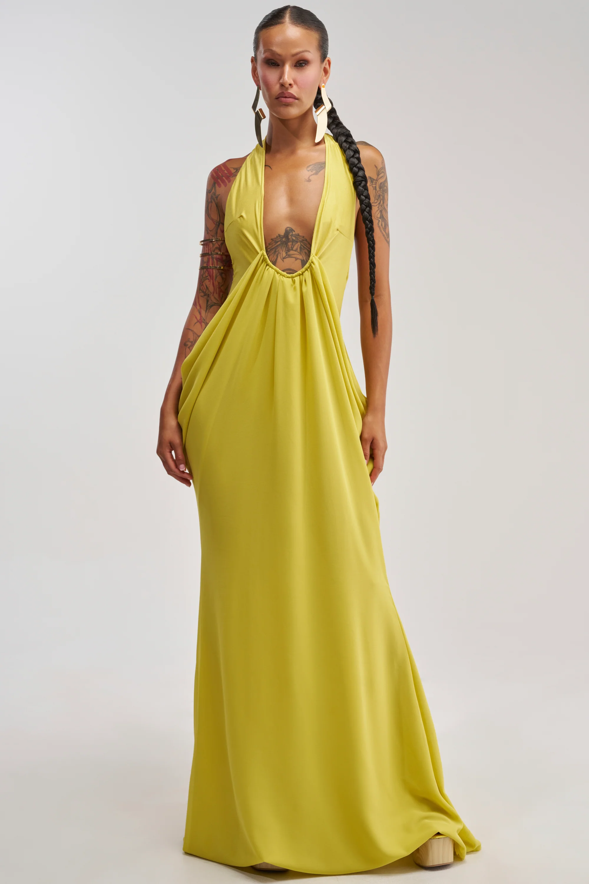 BORN TO SHINE SWOOP MAXI DRESS - Akira Store