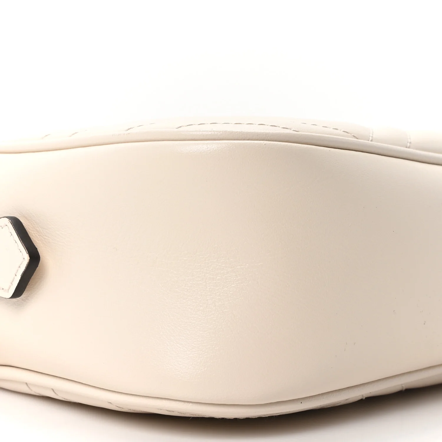Calfskin Matelasse Small GG Marmont Chain Shoulder Bag White