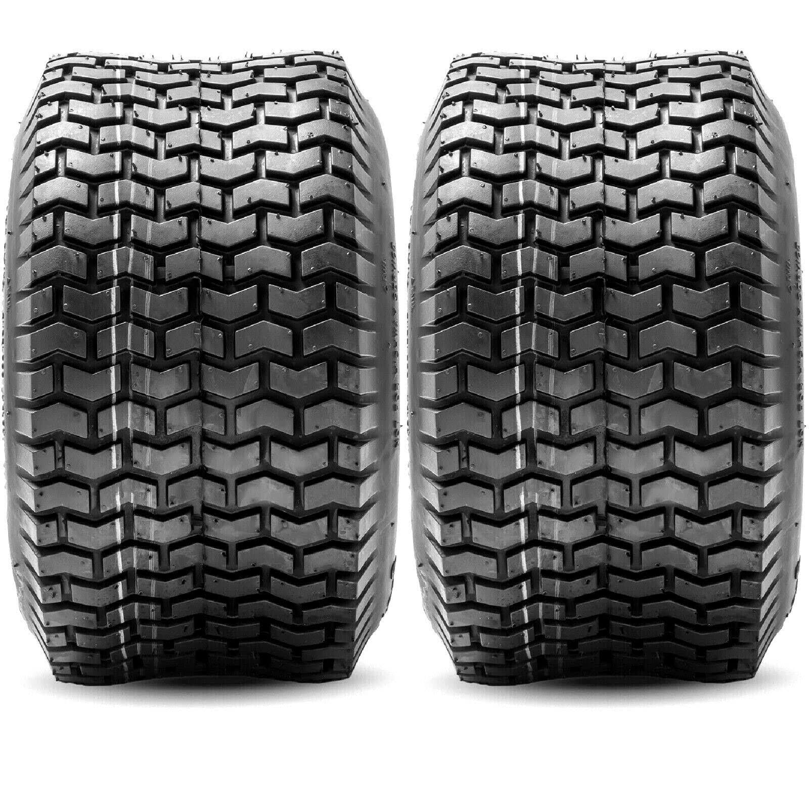 Two 15x6.00-6 Turf Tire 4 Ply Lawn Mower Tractor 15x6-6 NHS Tubeless 15x6x6