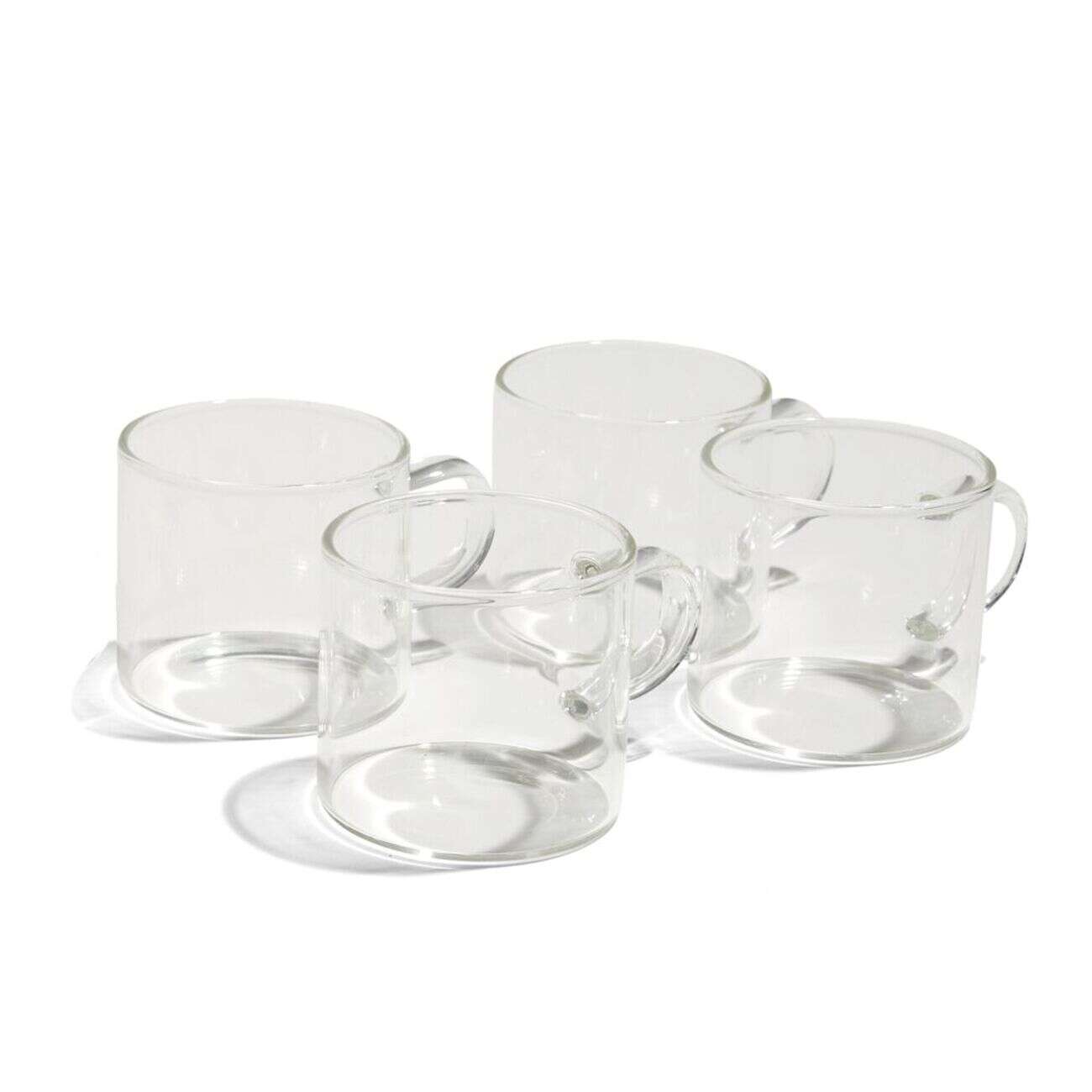 Lot de 4 tasses en verre transparent 10cl