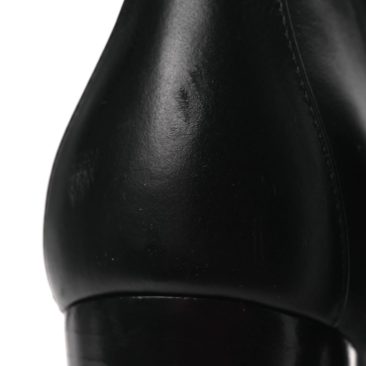 Calfskin Mina Lace Up Platform Boots 40 Black