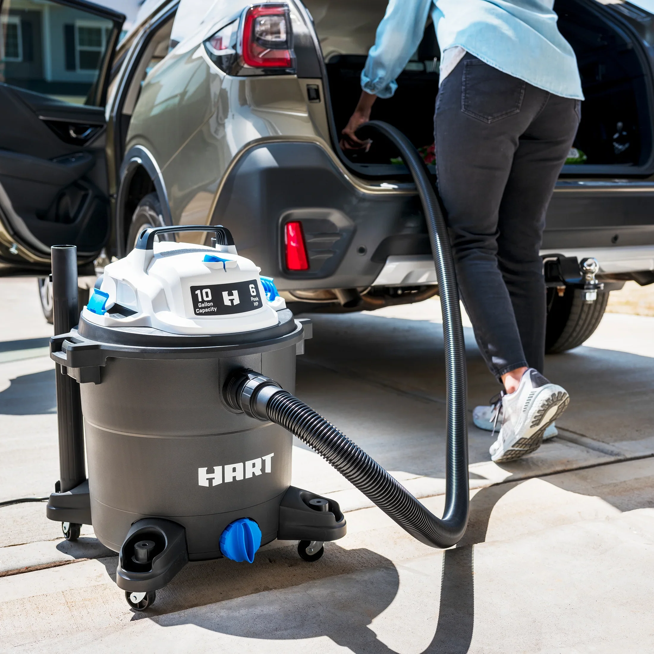 HART 10 Gallon 6 Peak HP Poly Wet/Dry Vacuum, VOC1012PF 3702
