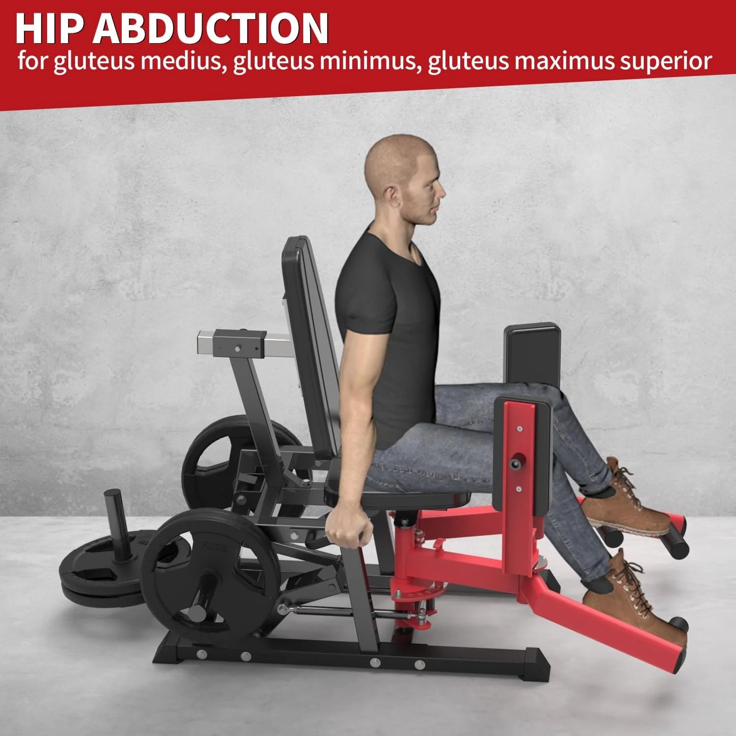 Hip Abductor Machine, Inner and Outer Thigh Machine with 6 Levels Gear System for Home, Black(Black) - Image 9