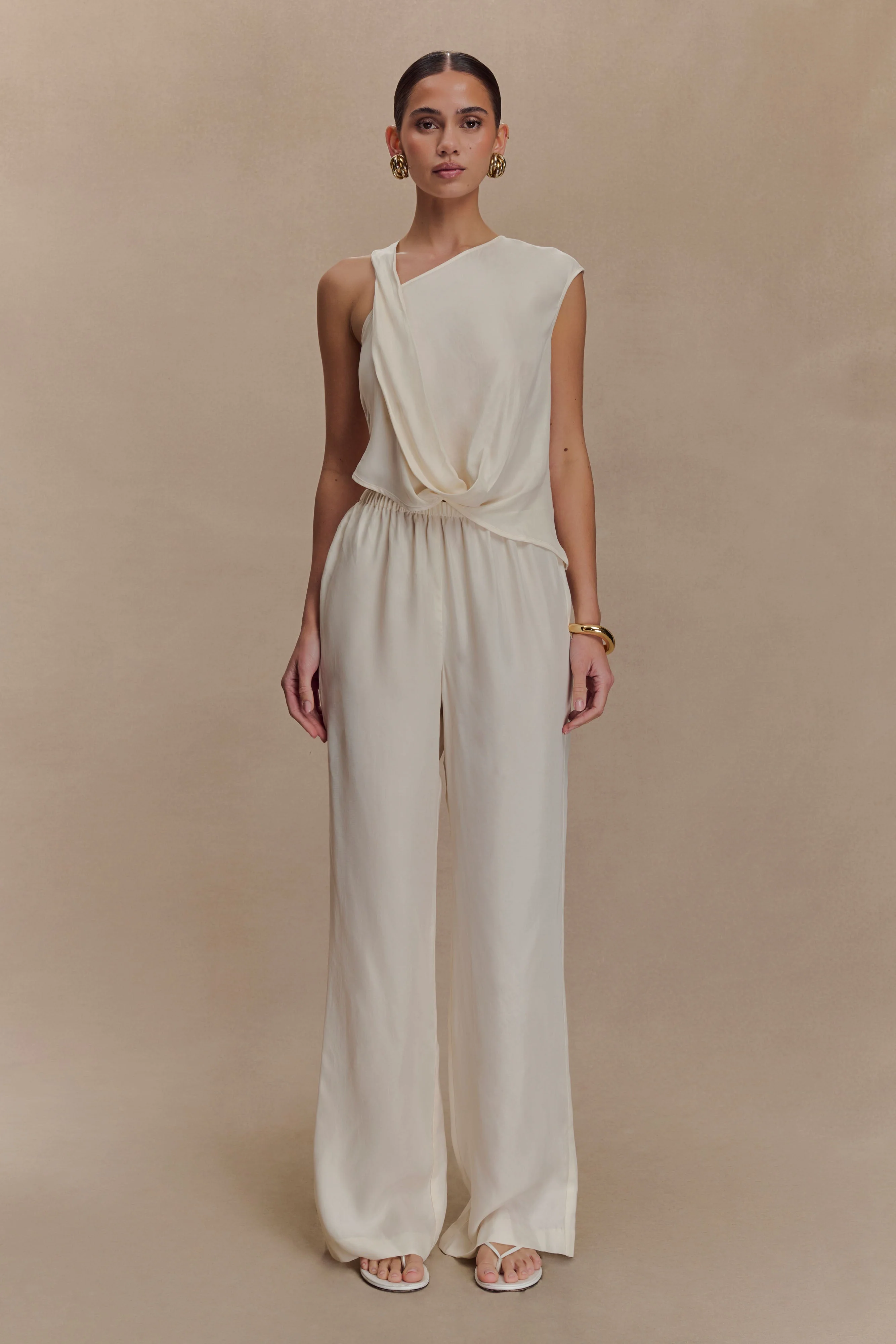 Violeta Straight Leg Pant - Ivory