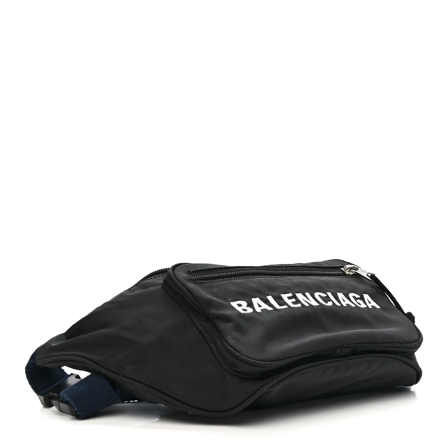Recycled Sport Nylon Logo Embroidered Wheel Beltpack Black