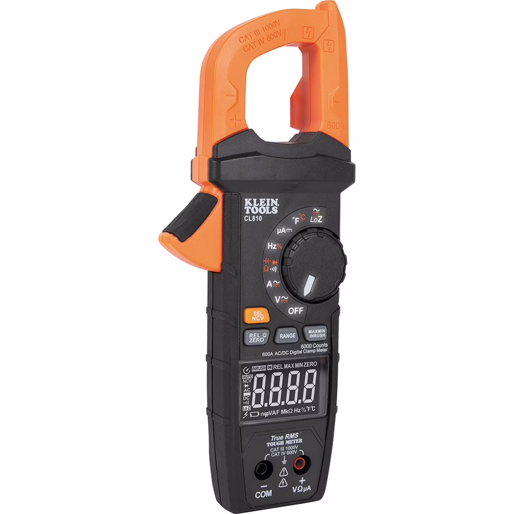 Klein Tools CL810 600A AC/DC Auto - Ranging Digital Pro Clamp Meter with