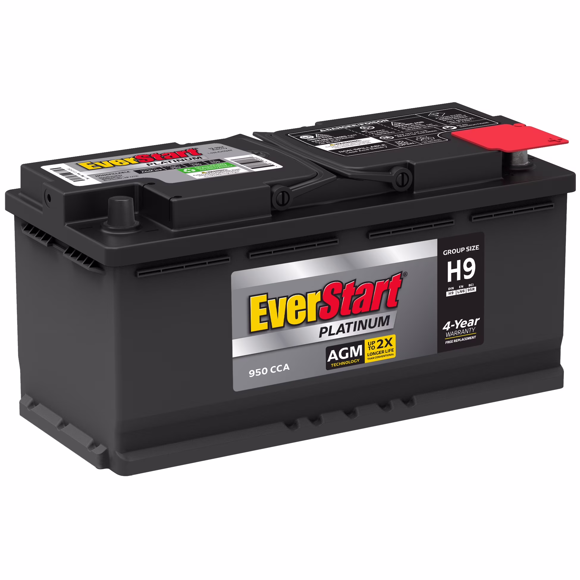Platinum BOXED AGM Battery, Group Size H9 12 Volt, 950 CCA 105RC