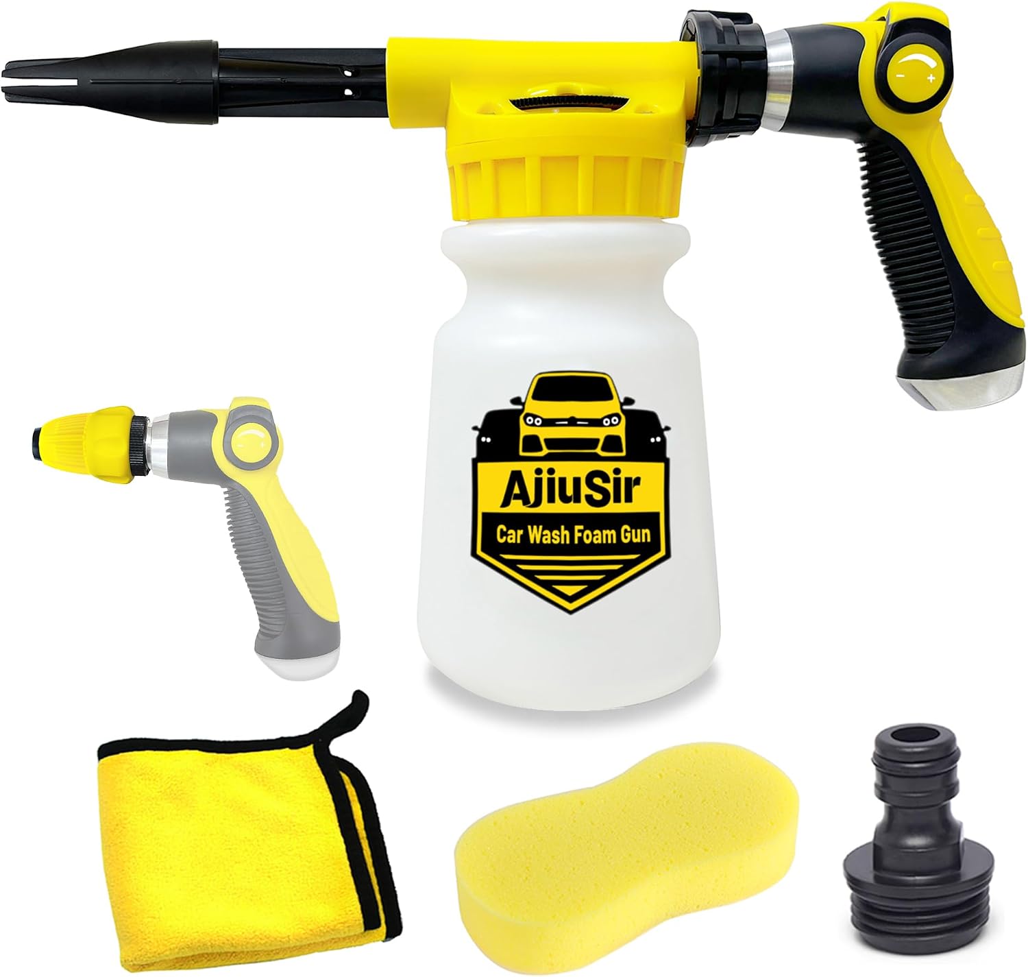 Car Wash Foam Gun Sprayer, Foam Cannon for Garden Hose, Cleaning Kit