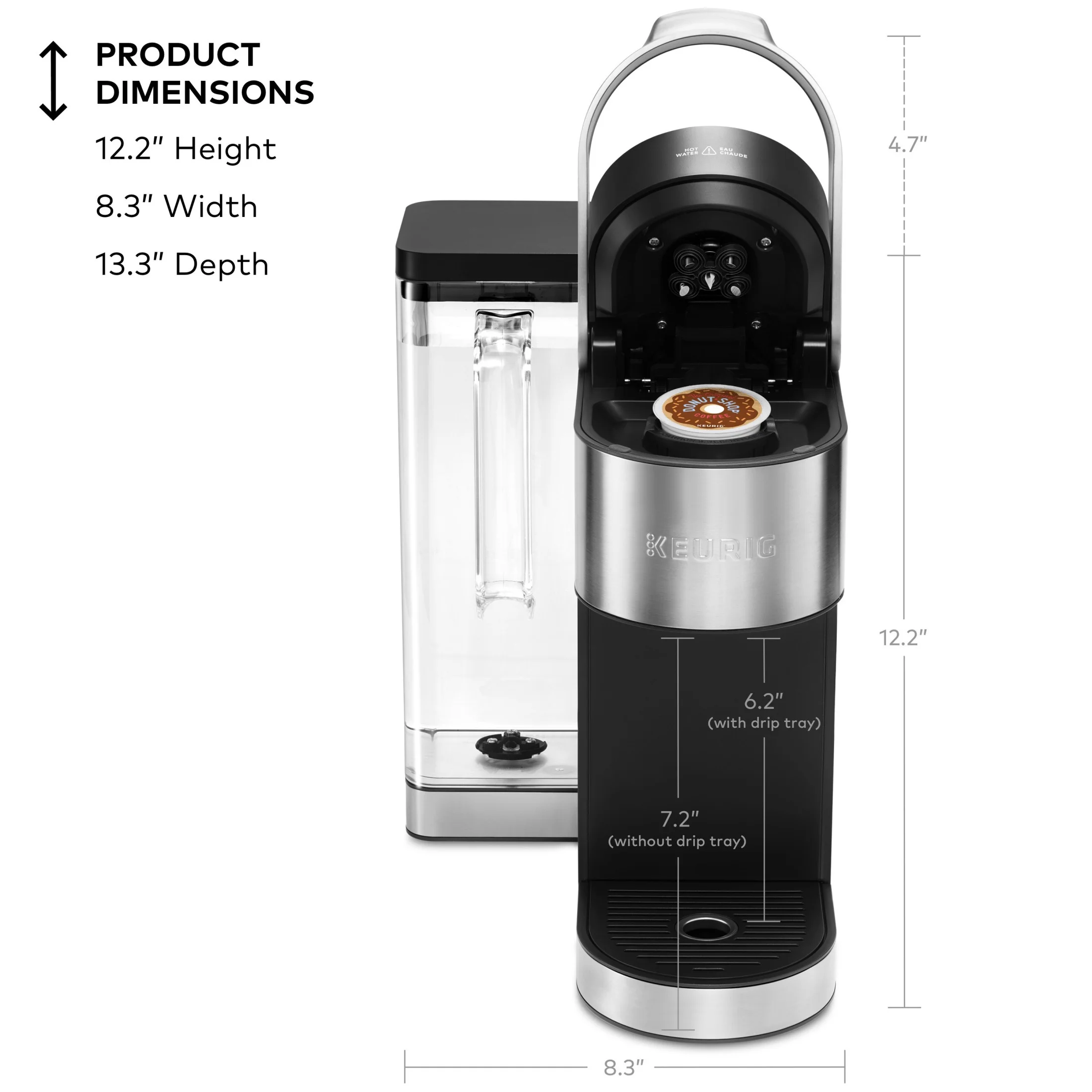 Keurig K - Supreme Plus Steel Single - Serve K - Cup Pod Coffee Maker