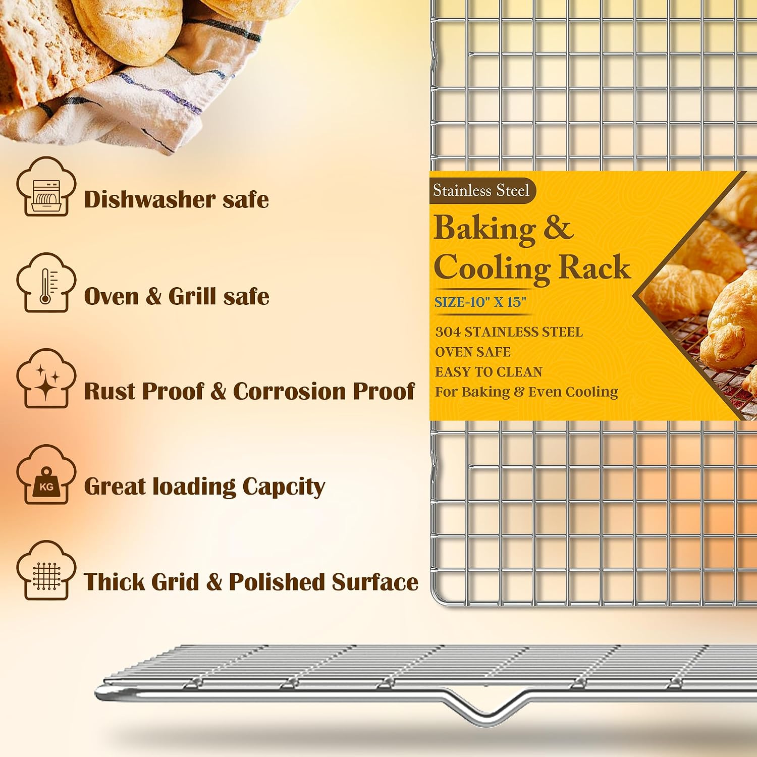 2PCS Cooling Racks for Cooking and Baking - 10