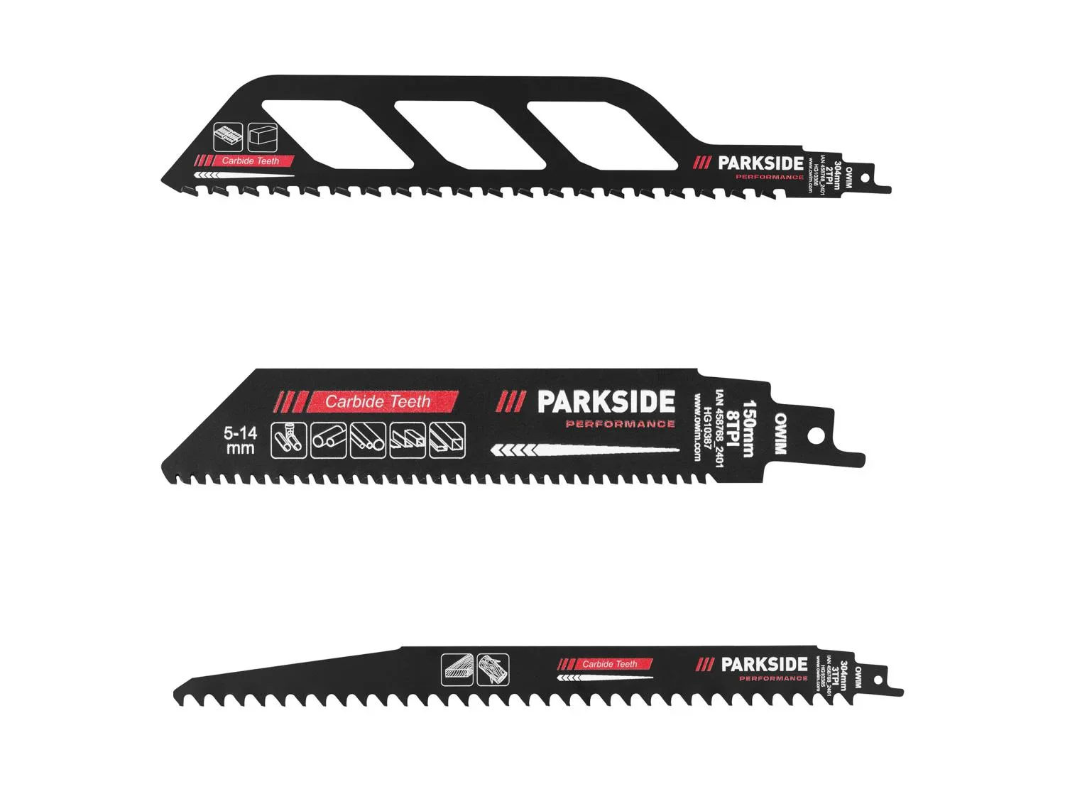 PARKSIDE PERFORMANCE Lame de scie sabre