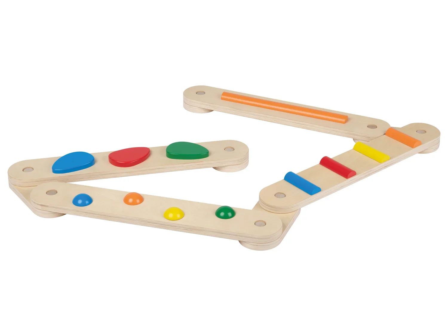 Playtive Jeu de poutres d'quilibre en bois, 9 pices
