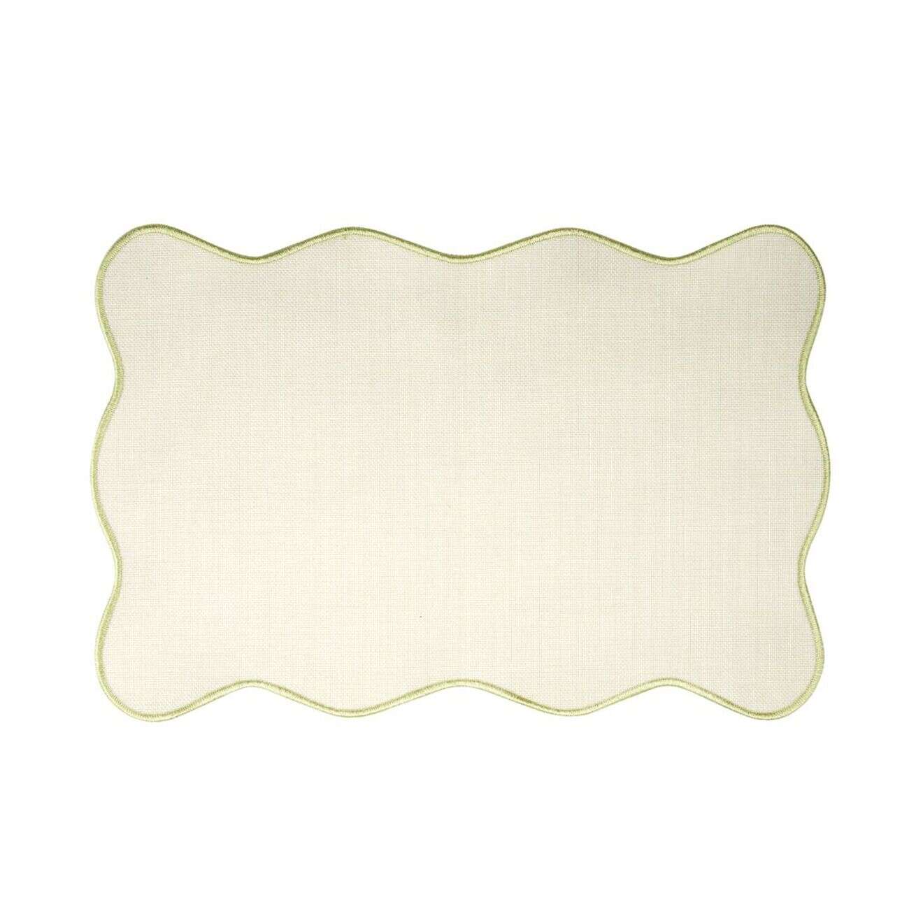 Set de table rectangulaire bord vague polyester 30x45cm (2 modèles)