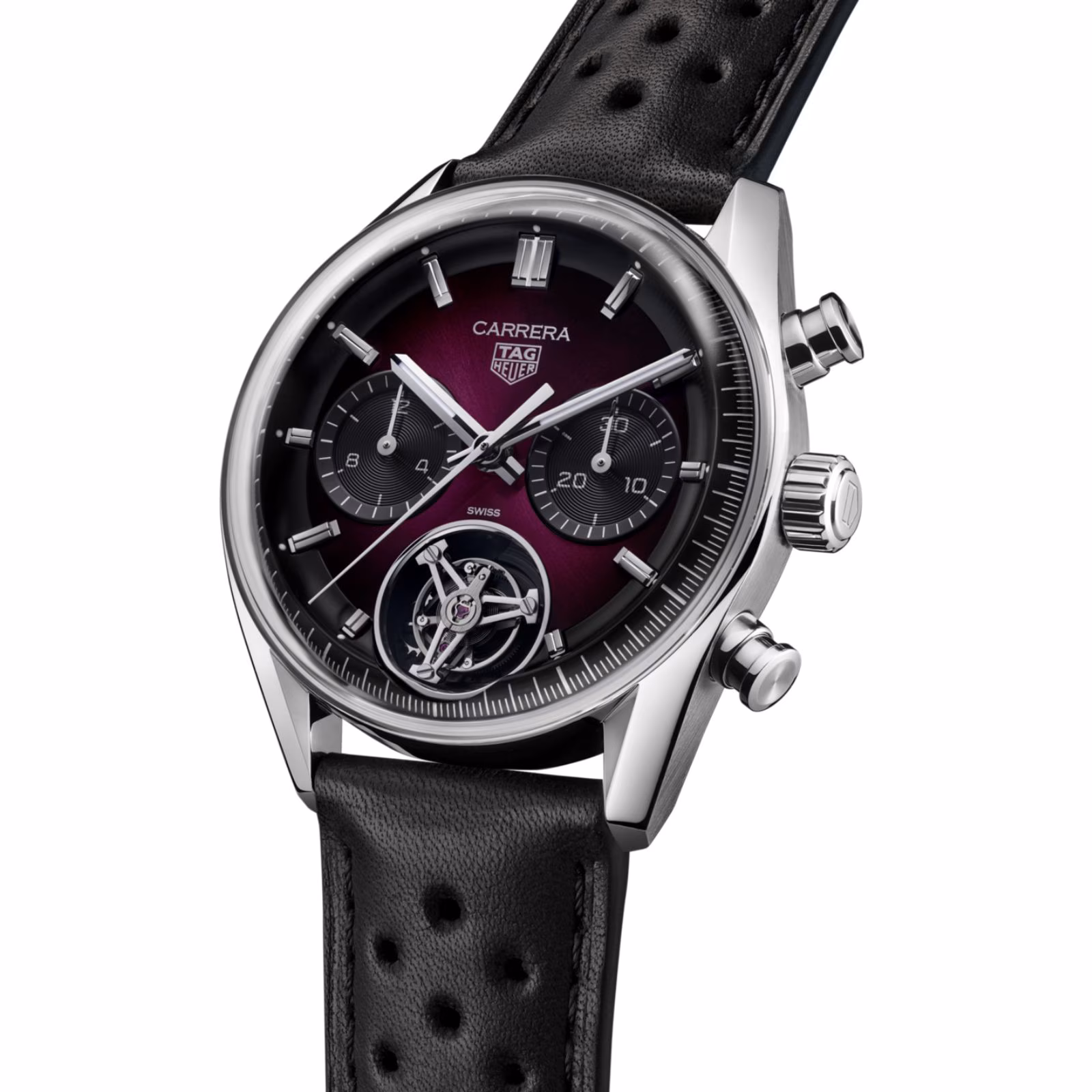 【Super Clone】TAG Heuer Carrera Glassbox Tourbillon Limited Edition 42mm Mens Watch Purple CBS5017.FC6605