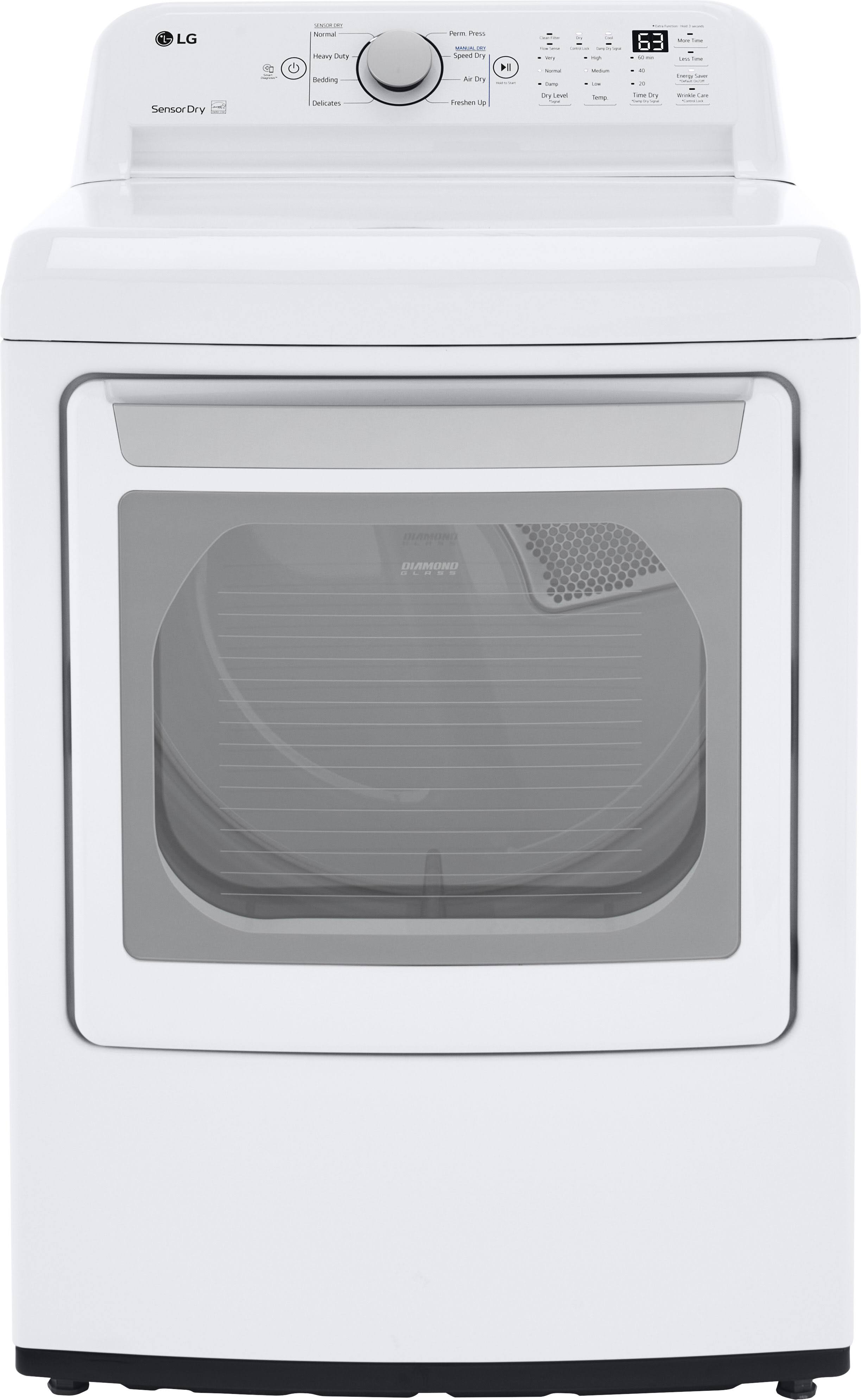LG DLE7150W 7.3 Cu. ft. Electric Dryer with Sensor Dry, White