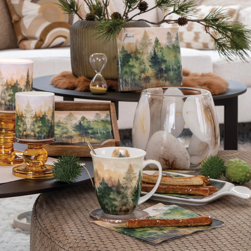 Serviett 33x33 cm 20 stk Evergreen Trees