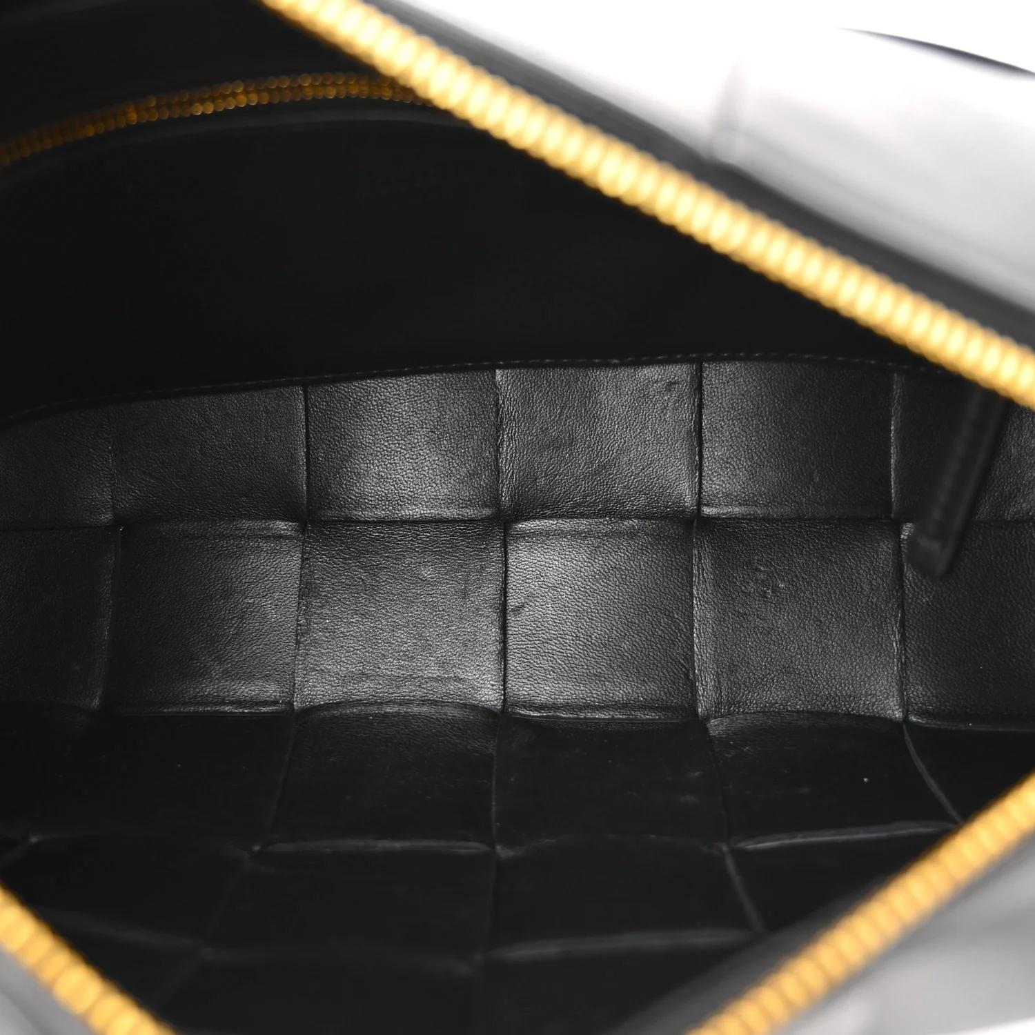 Lambskin Maxi Intrecciato Brick Cassette Bag Black