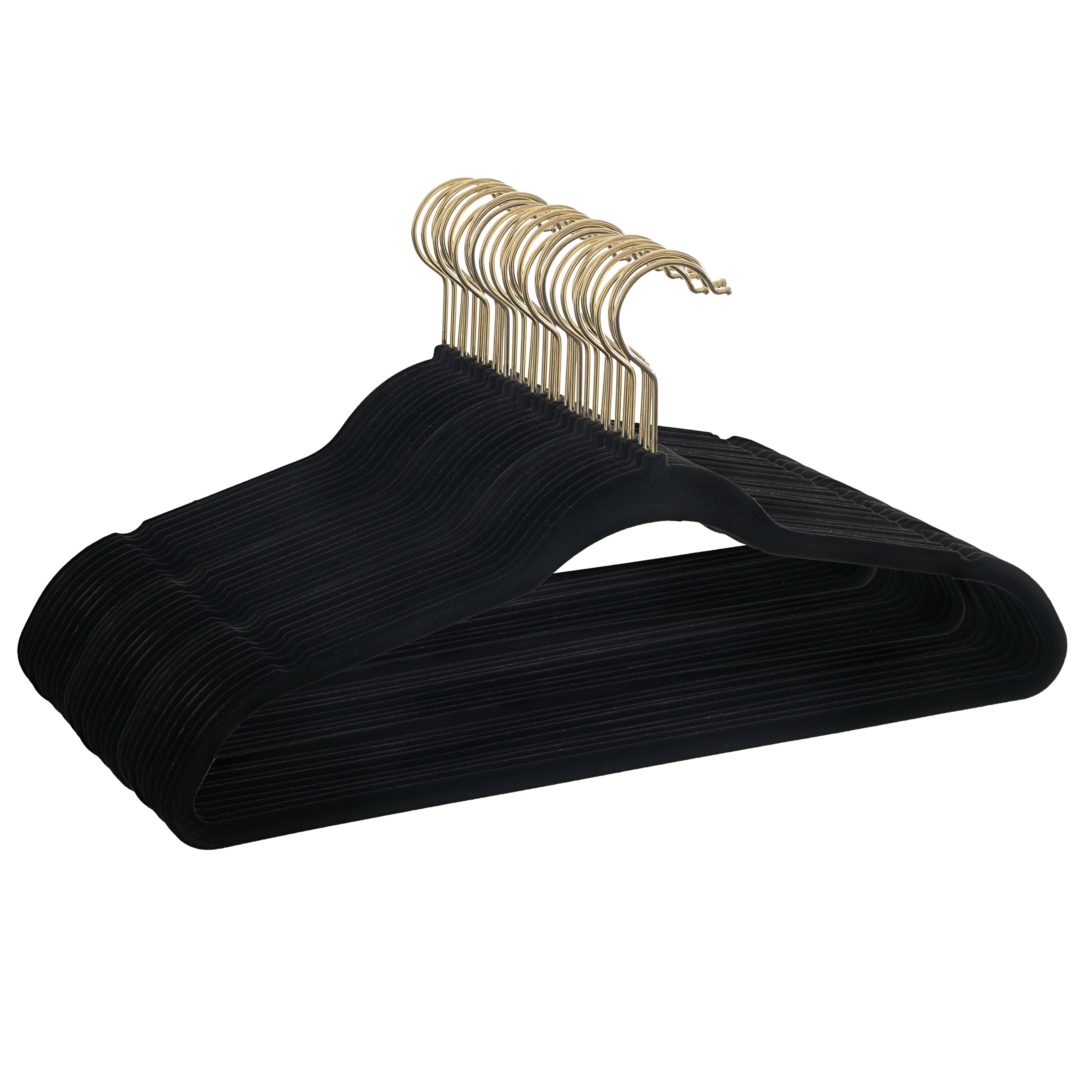 Better Homes & Gardens Black Nonslip Ultra Slim Hangers - 30 ct