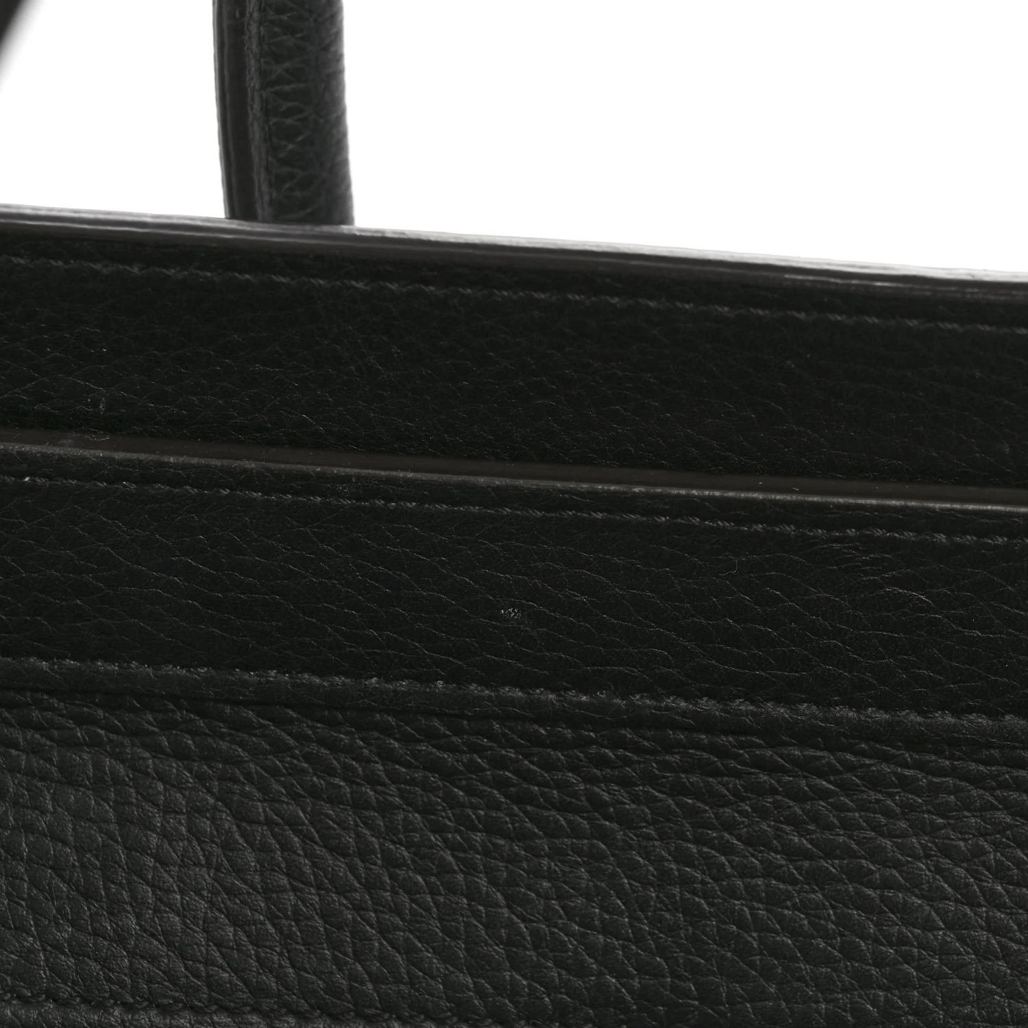 Drummed Calfskin Micro Luggage Black
